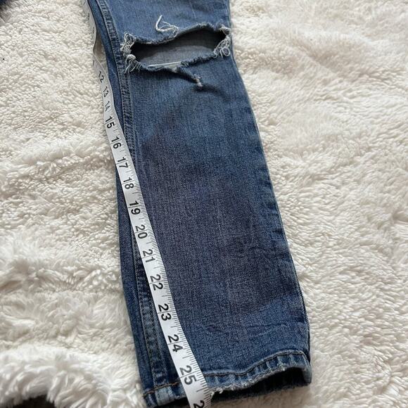 Abercrombie & Fitch The Skinny High Rise‎ Women Distressed Cotton Blue Size 26 - Picture 7 of 8